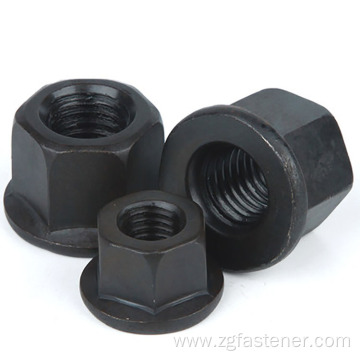 Grade 10 black oxide coating Hexagon Nuts With Flange